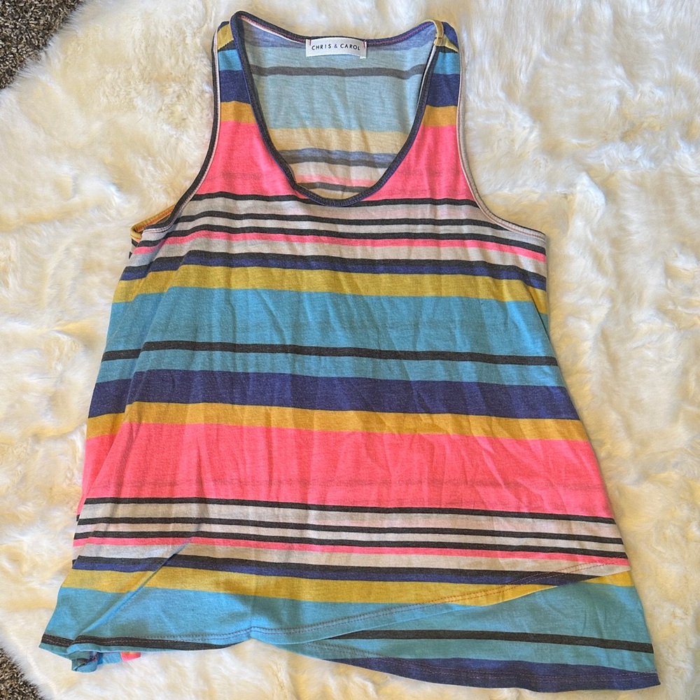 Knox Rose Multicolor Striped Tank Top